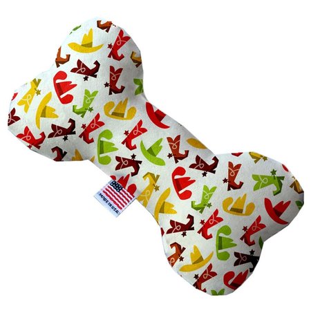 MIRAGE PET PRODUCTS Cowboys 8 in. Stuffing Free Bone Dog Toy 1168-SFTYBN8